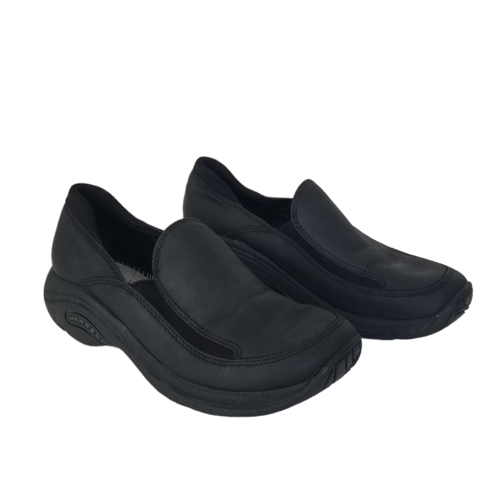 Merrell Treviso Moc Black Leather Slip on Comfort Loafers Size 6